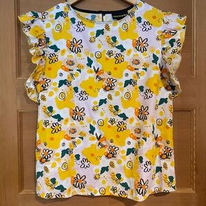 Nooworks Ruffle Top in Daisy